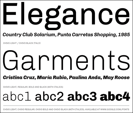 Chivo: Toller Free-Font