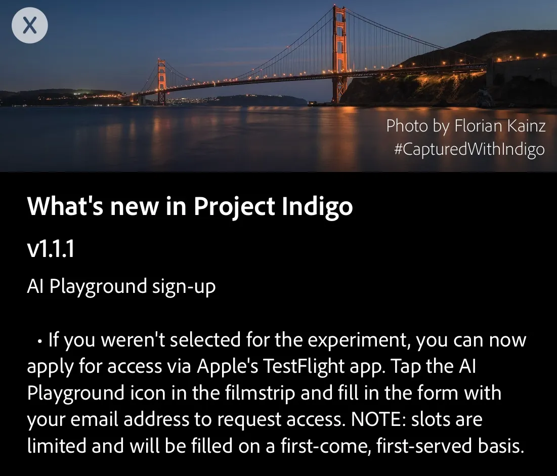 Adobe App: Project Indigo mit KI Update