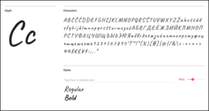 Google Font Caveat 300x160