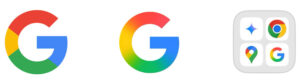 Das neue Google Logo (Mitte)