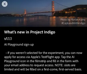Adobe App: Project Indigo mit KI Update